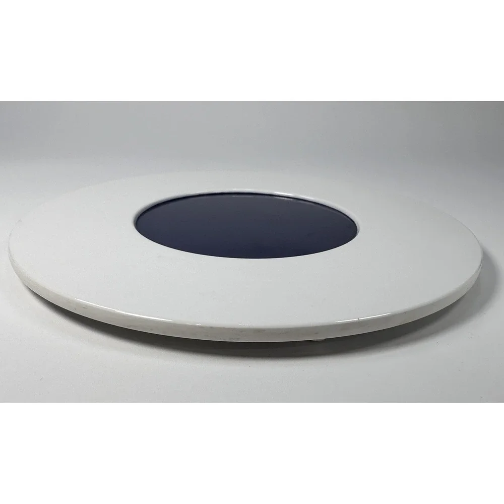 Tupperware Cool Spot Dark Trivet Spoon Rest VTG‎ Navy Blue & White 2828A-6  7 in